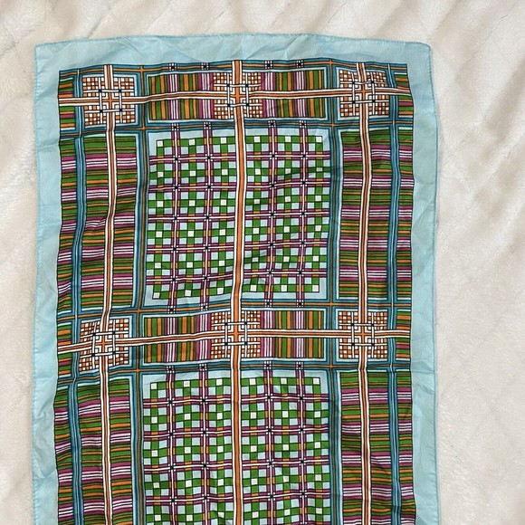 Vtg Glentex Rectangle Scarf 100% Polyester Made in Italy Retro Festival Boho MOD - Picture 5 of 7